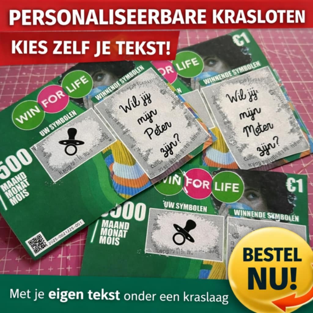 Carte à gratter « Gagnez à vie » | Personnalisée