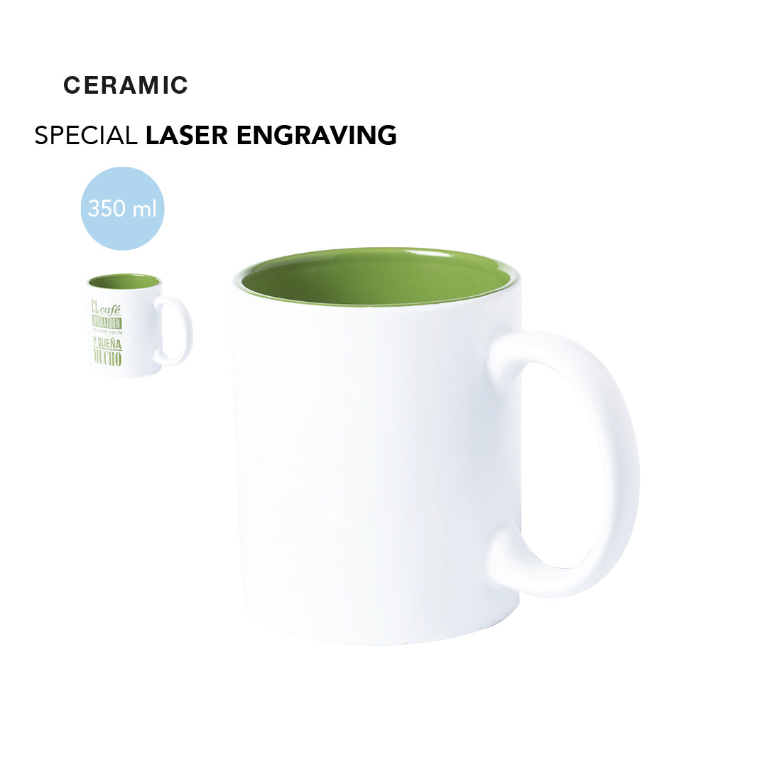 Lasergraveerbare Mok Wit | 6 kleuren