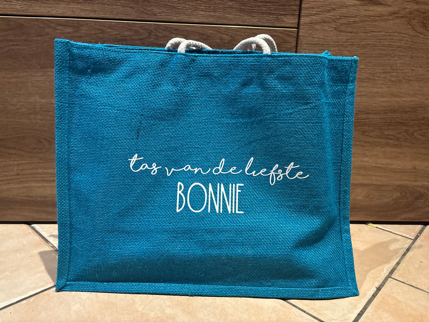 Jute Tas Turquoise | Tas van de liefste Bonnie
