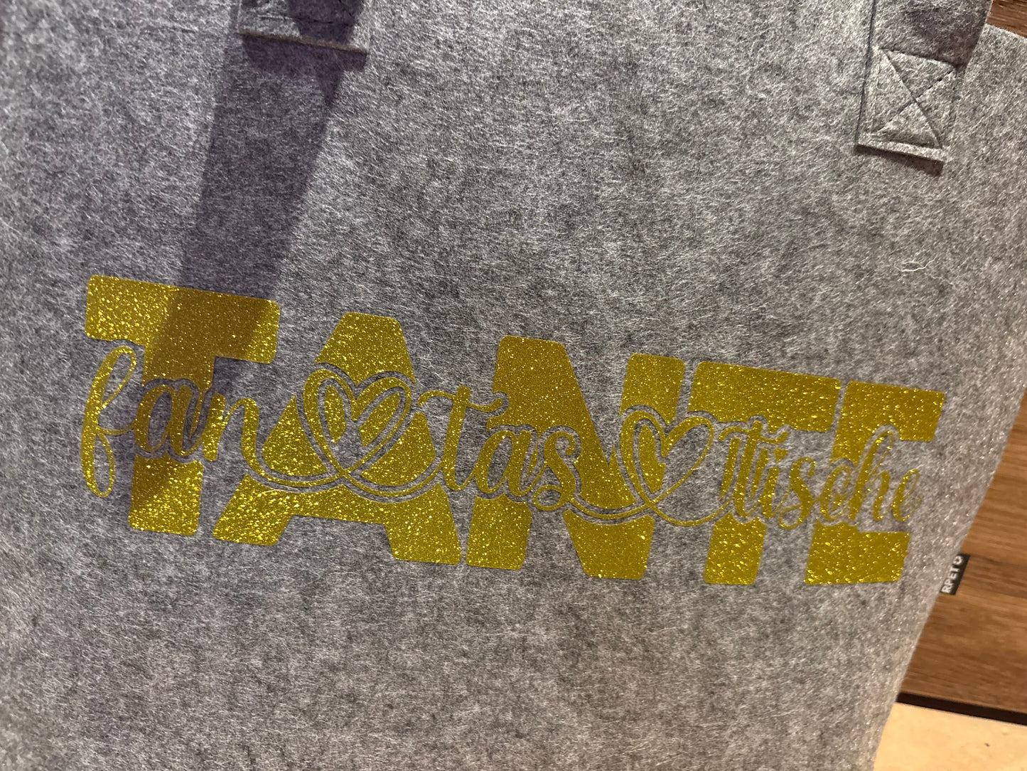 Vilten Tas grijs | fantastische tante