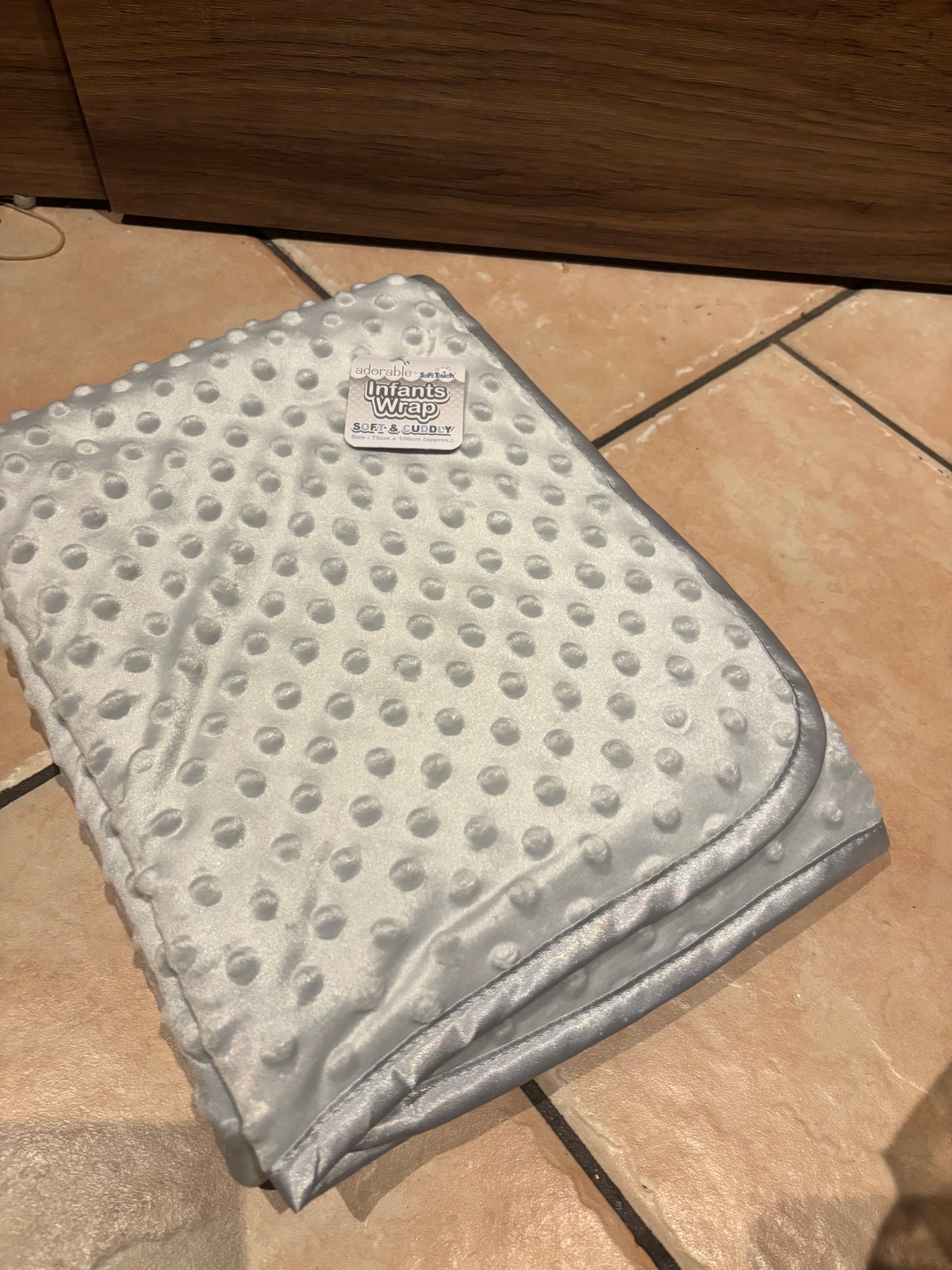 Babydeken Bolletjes Grijs | Blanco