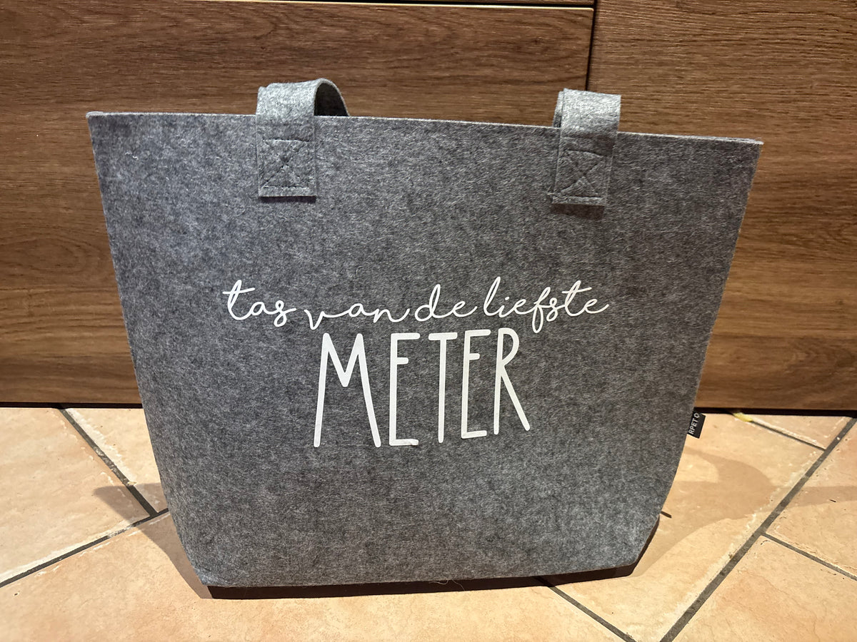Vilten Tas grijs | tas van de liefste Meter
