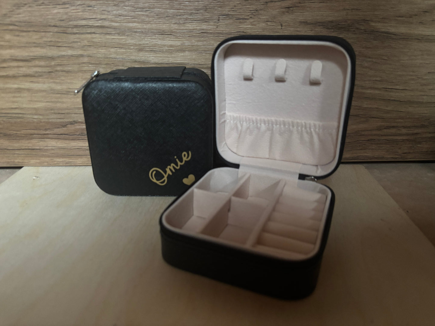 Juwelendoosje Leder Zwart | Omie