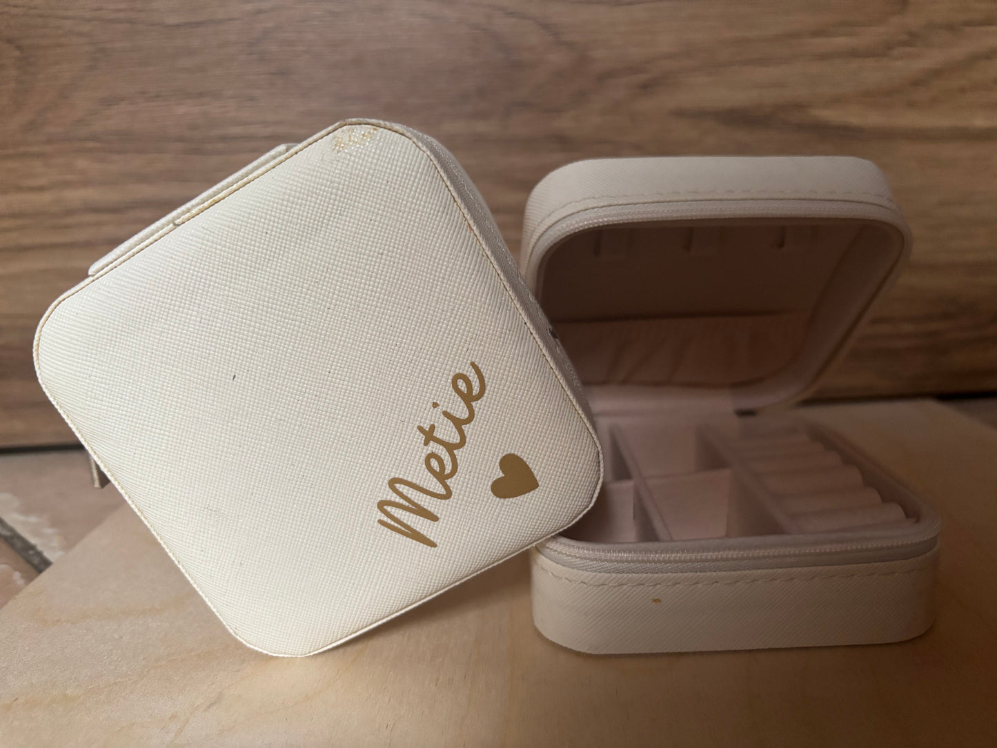 Juwelendoosje Leder Wit | Metie
