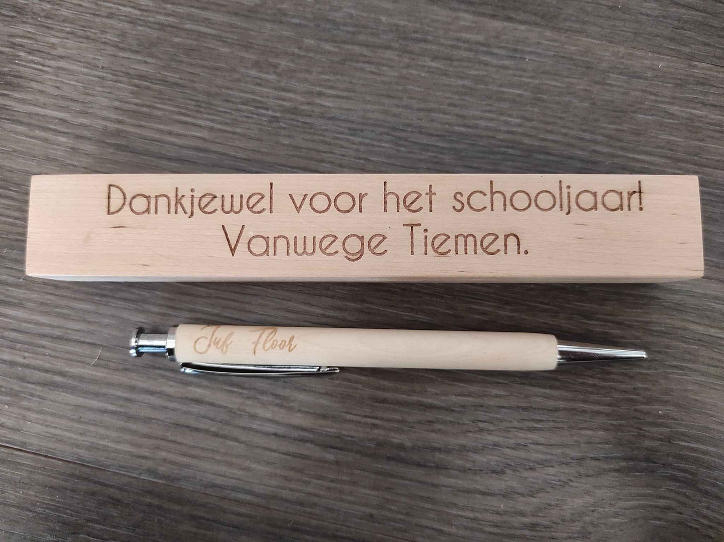Balpen in Houten doosje | Gepersonaliseerd