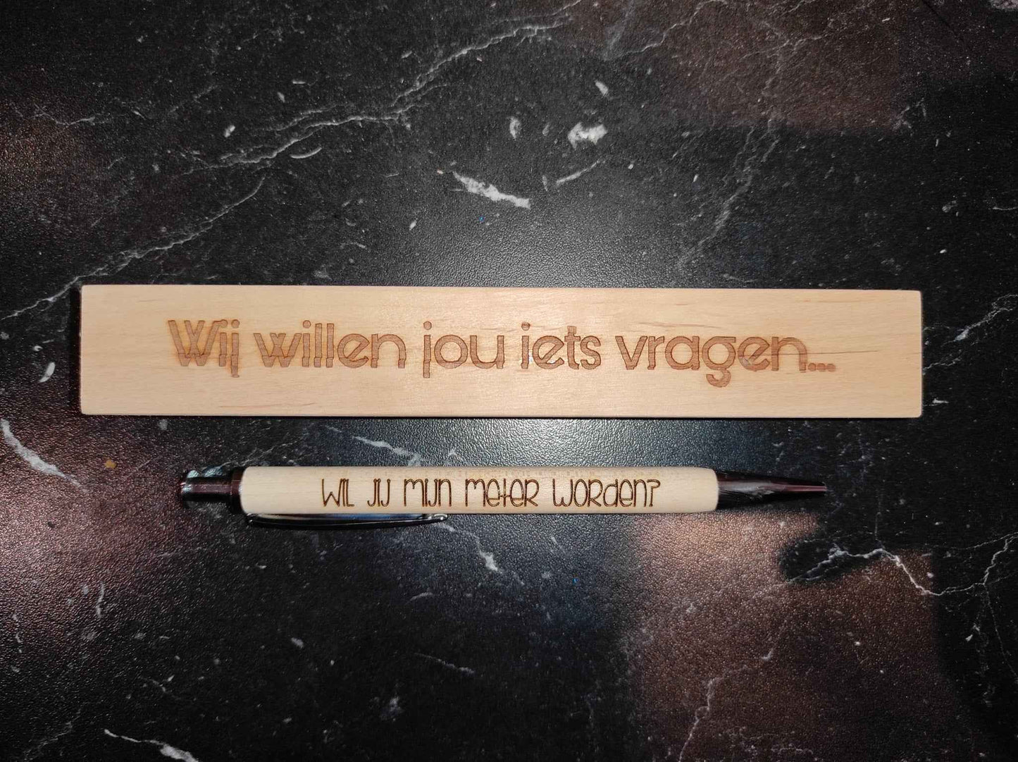 Balpen in Houten doosje | Gepersonaliseerd