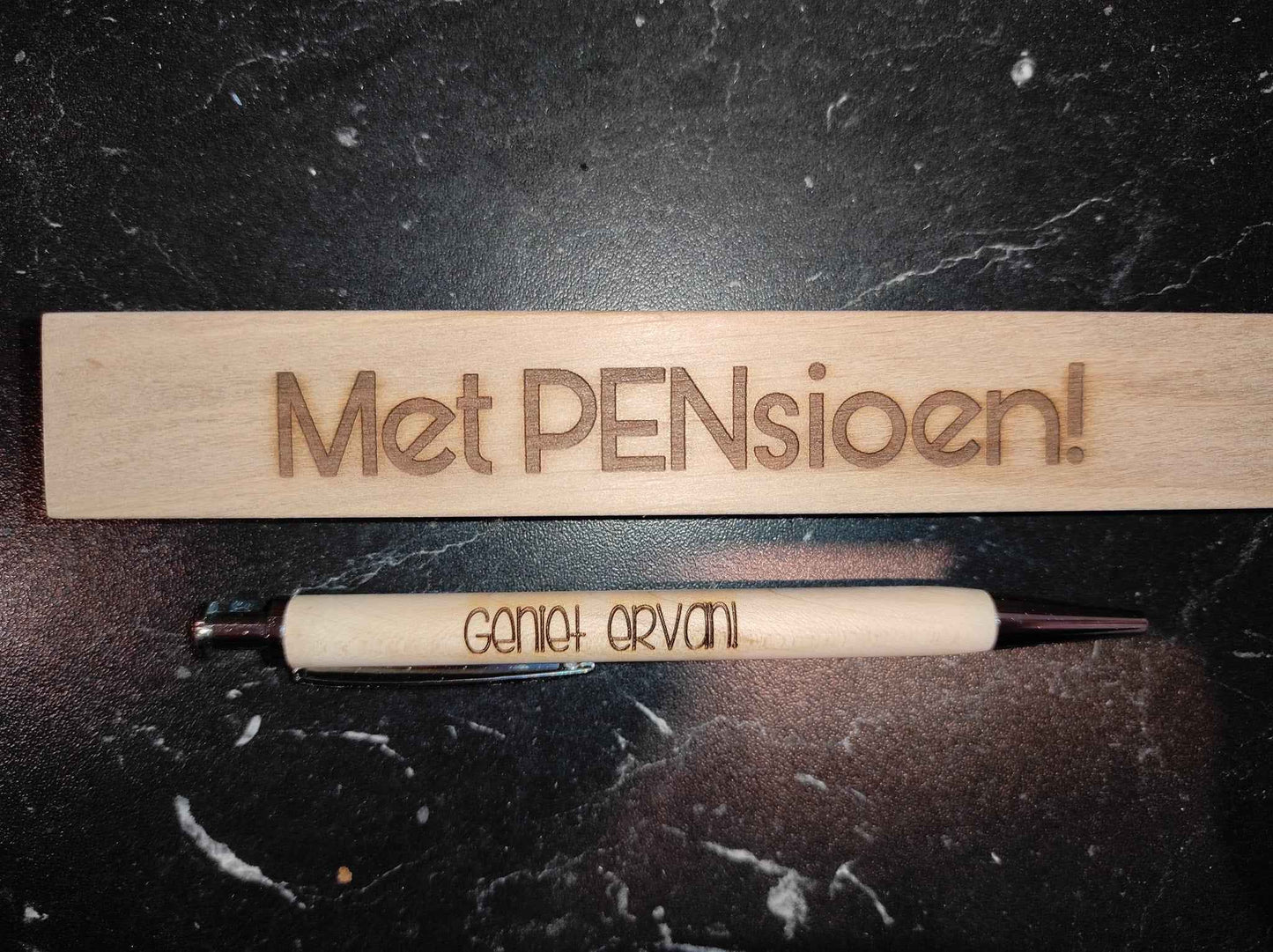 Balpen in Houten doosje | Gepersonaliseerd