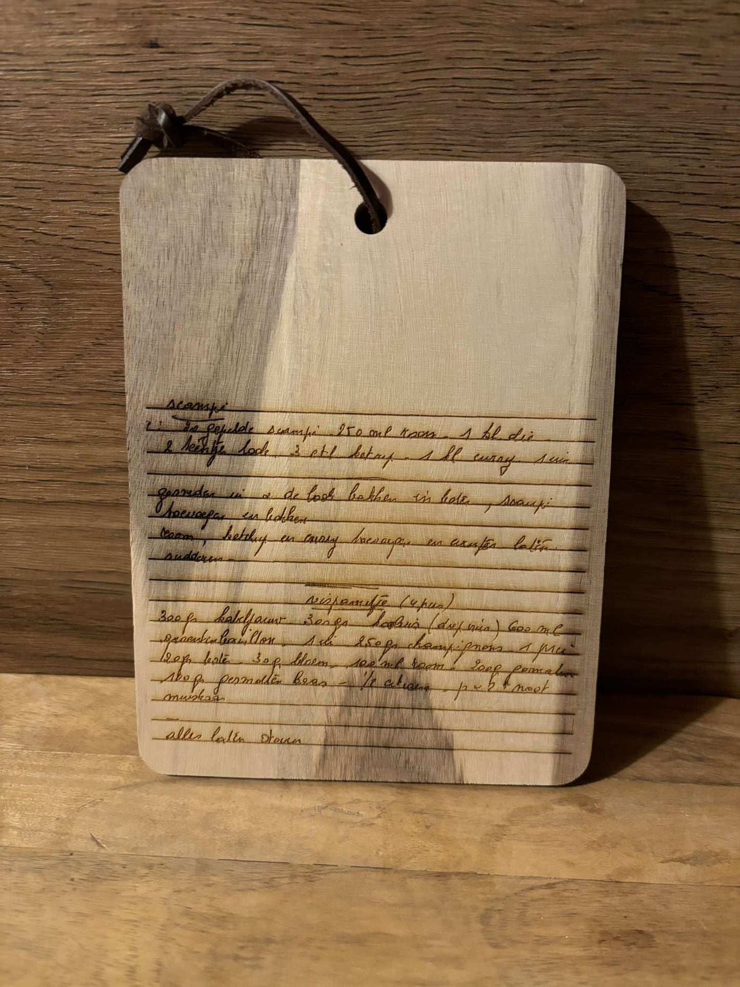 Snijplank met Recept - Wearable Wishes