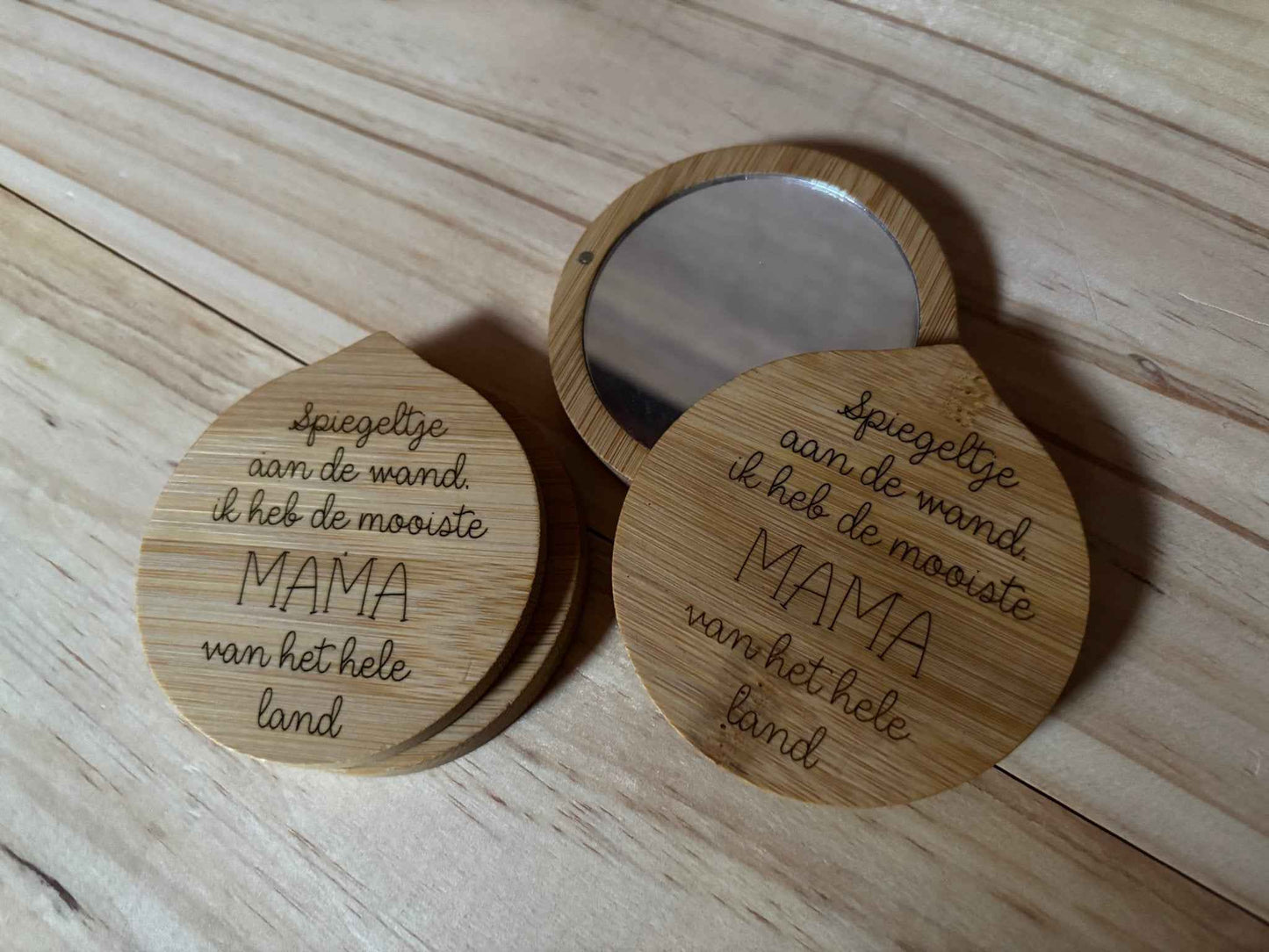 Zakspiegeltje Bamboe | Gepersonaliseerd