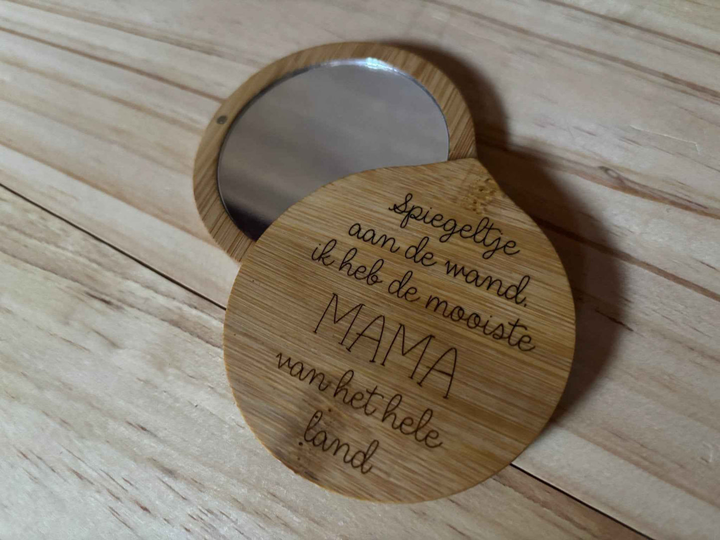 Zakspiegeltje Bamboe | Gepersonaliseerd