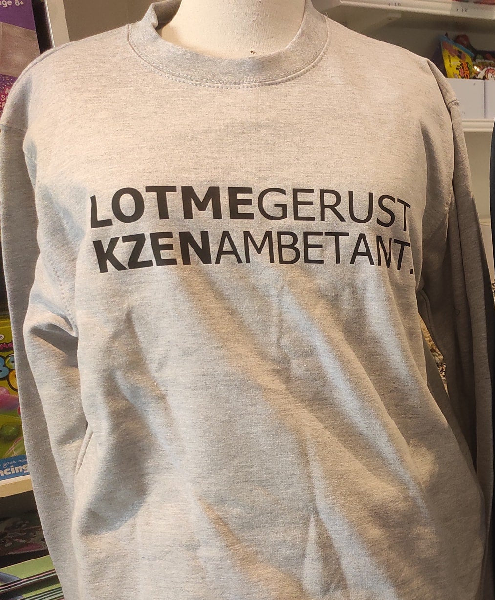 T-shirt V-hals | Lot me gerust, kzen ambetant (Kopie)