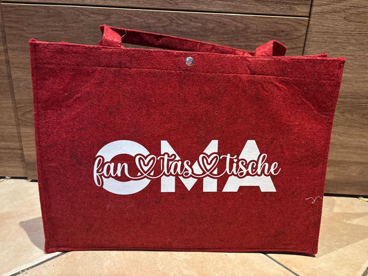 Vilten Tas Bordeaux | fantastische Oma