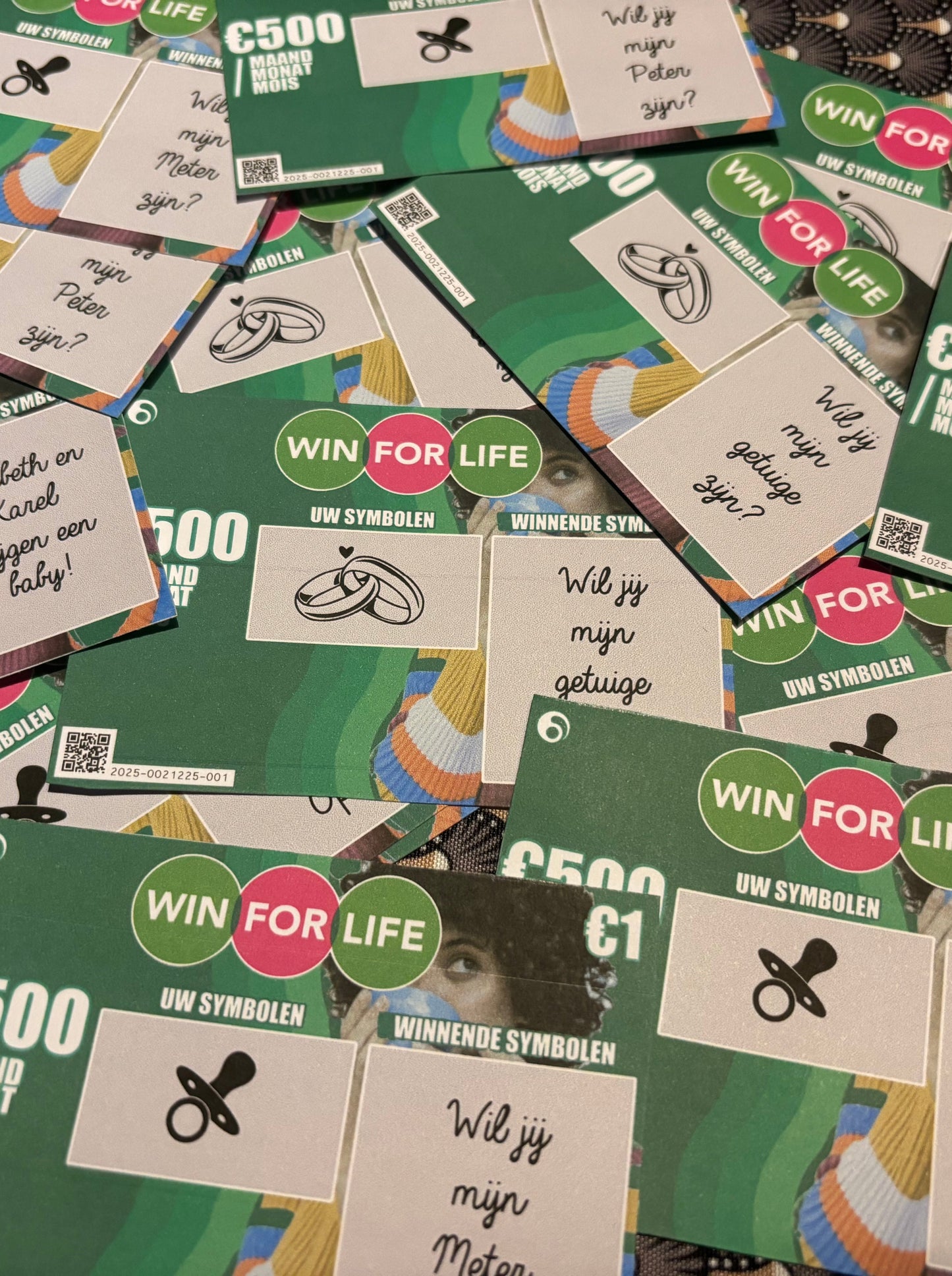 Carte à gratter « Gagnez à vie » | Personnalisée