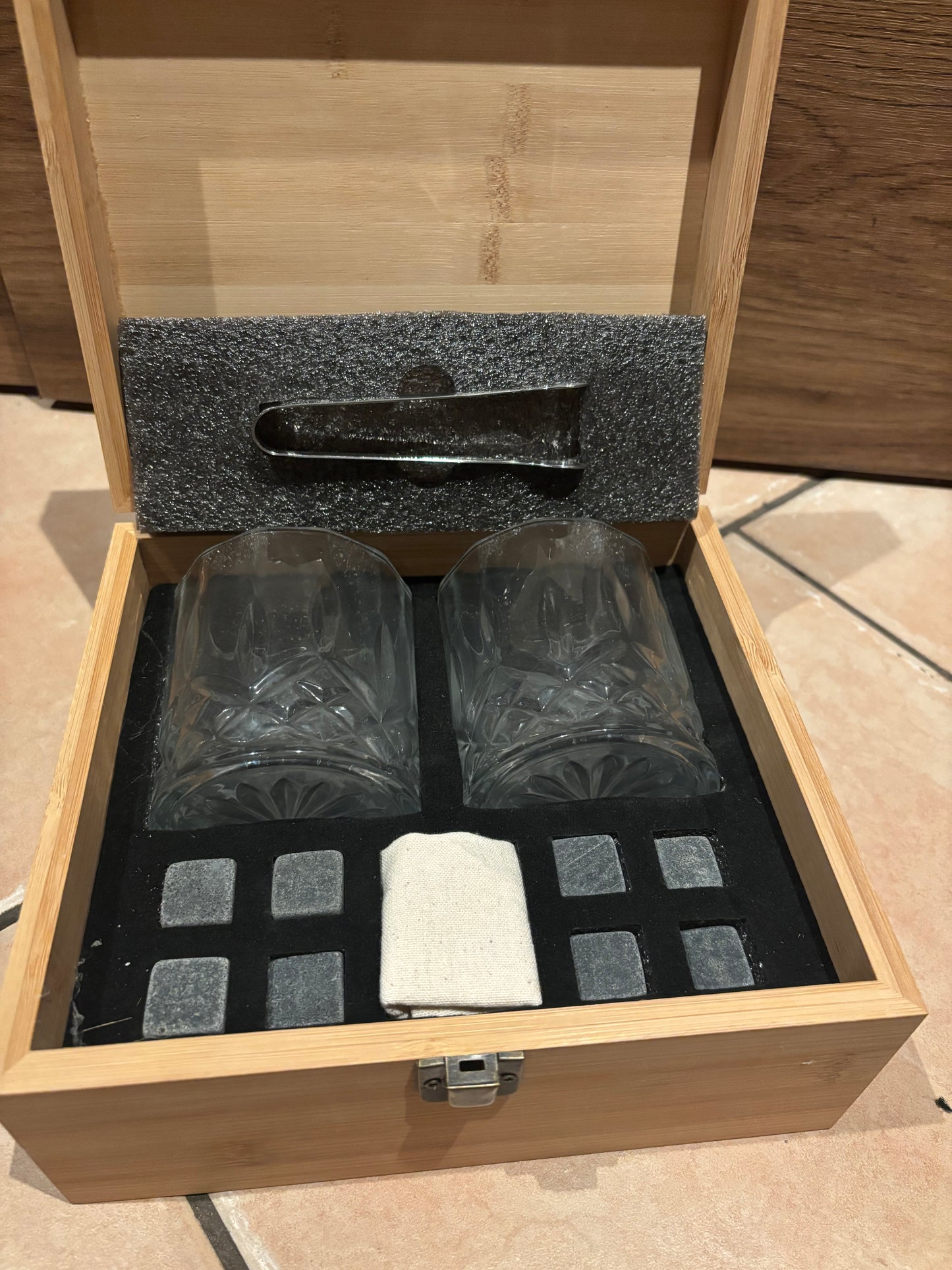 Ijsblokjesset stenen + glazen voor Whiskey | Will you be my best man