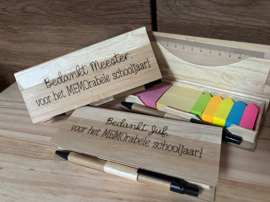 Set Memoblaadjes | Gepersonaliseerd met tekst naar keuze