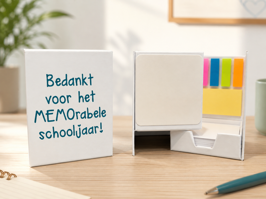 Pennenhouder met Memoblaadjes | Gepersonaliseerd