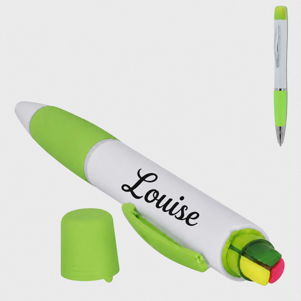 Balpen met ingebouwde fluostiften | Gepersonaliseerd