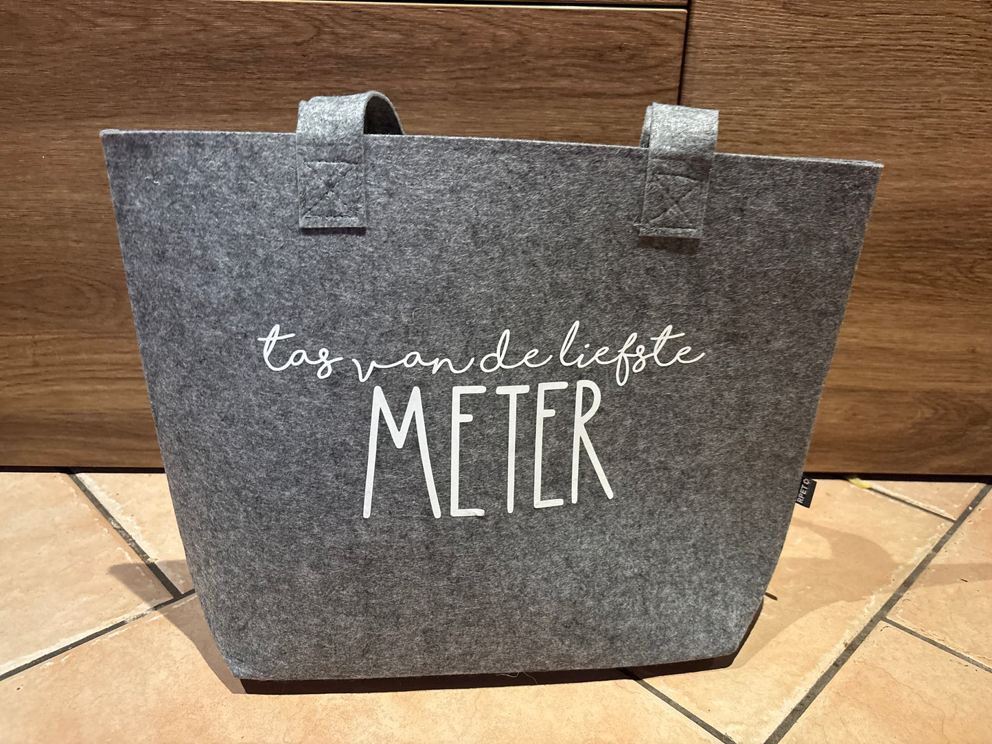 Vilten Tas grijs | tas van de liefste Meter