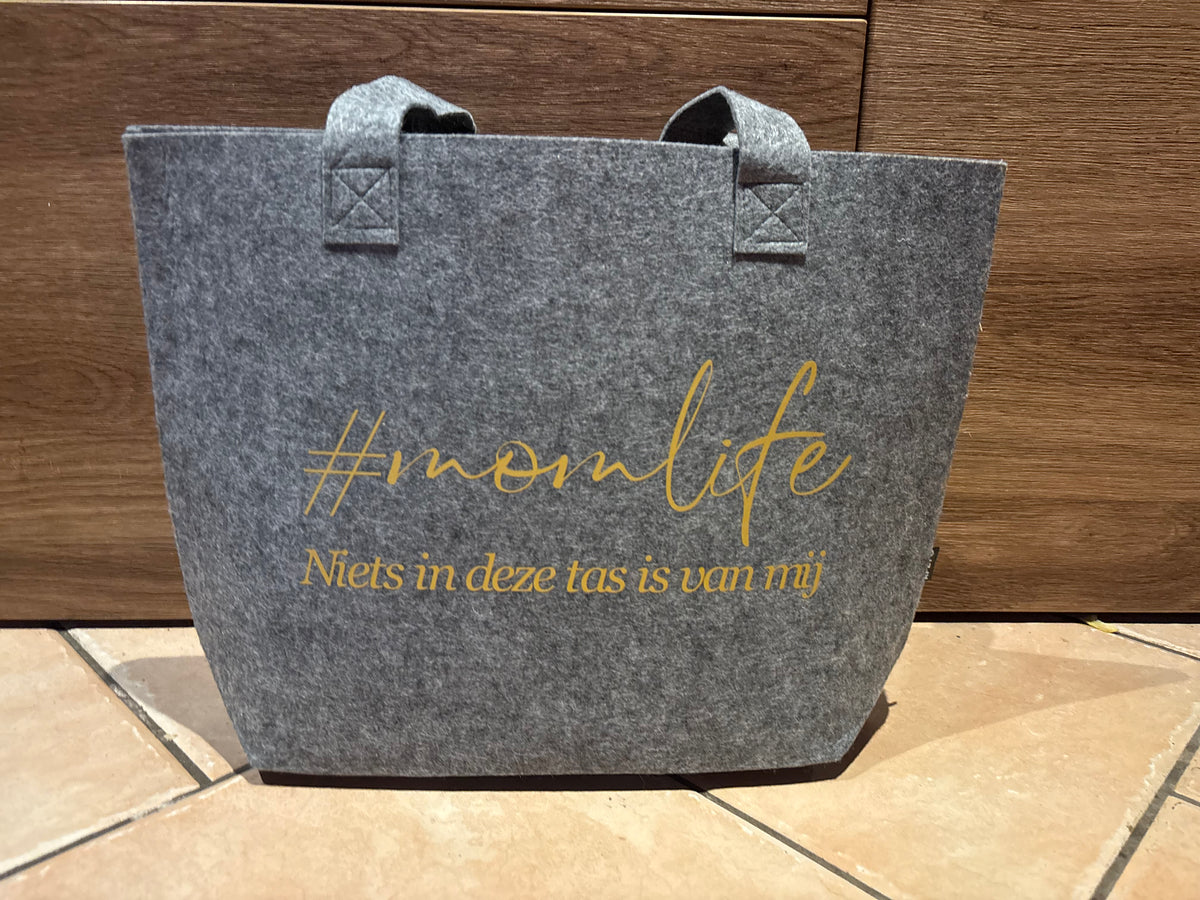 Vilten Tas grijs | #momlife