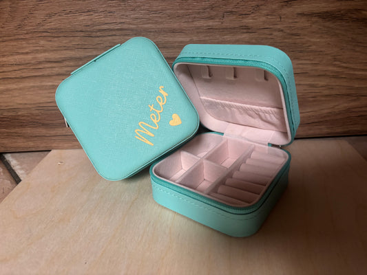 Juwelendoosje Leder Mint | Meter