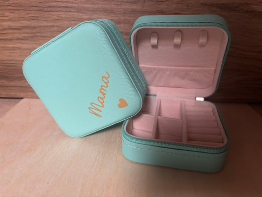 Juwelendoosje Leder Mint | Mama