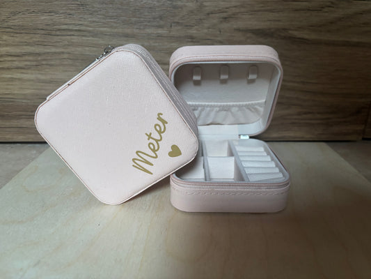 Juwelendoosje Leder Roze | Meter