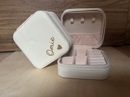 Juwelendoosje Leder Wit | Omie