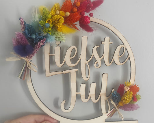 liefste juf naamcirkel middel 15cm