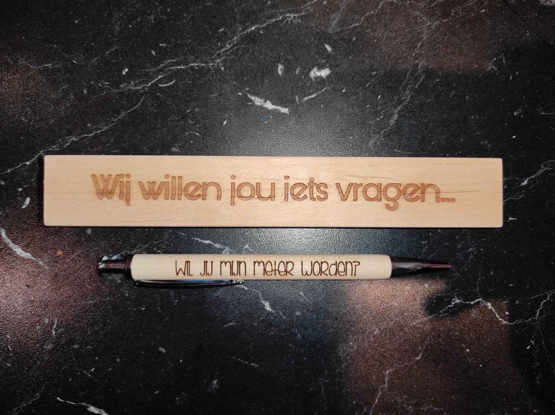 Balpen in Houten doosje | Gepersonaliseerd