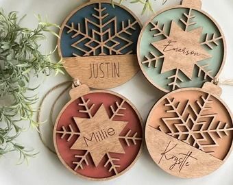 Pendentif de Noël personnalisé avec prénom