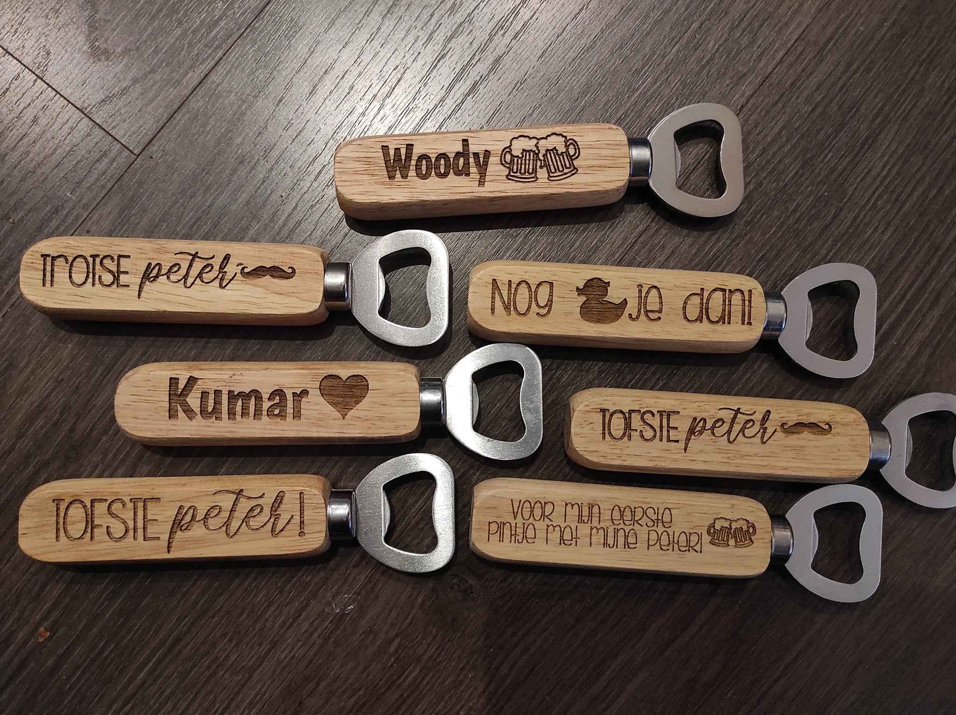 Flesopener Hout | Gepersonaliseerd