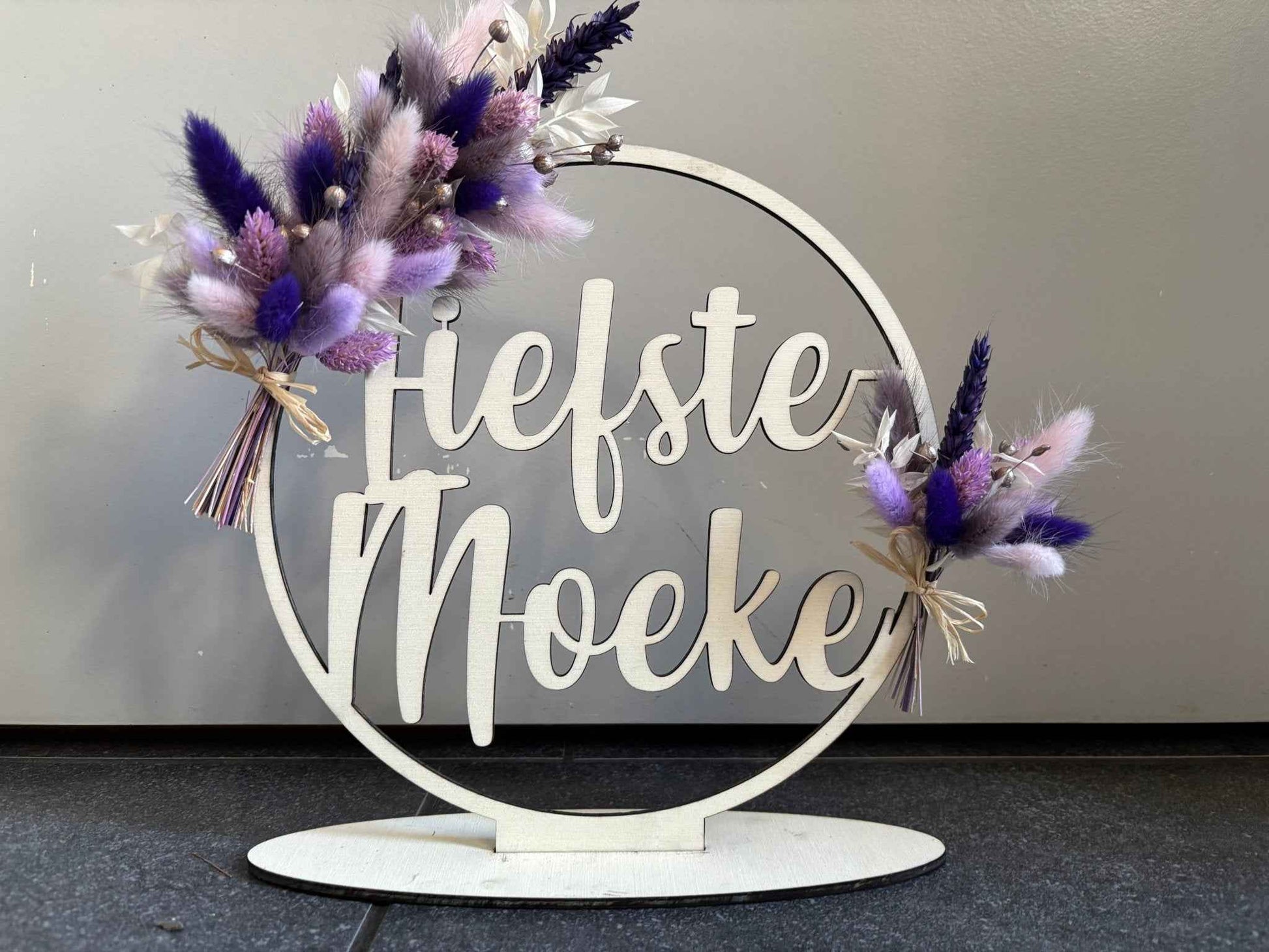 Flowerhoop Groot | Naamcirkel gepersonaliseerd