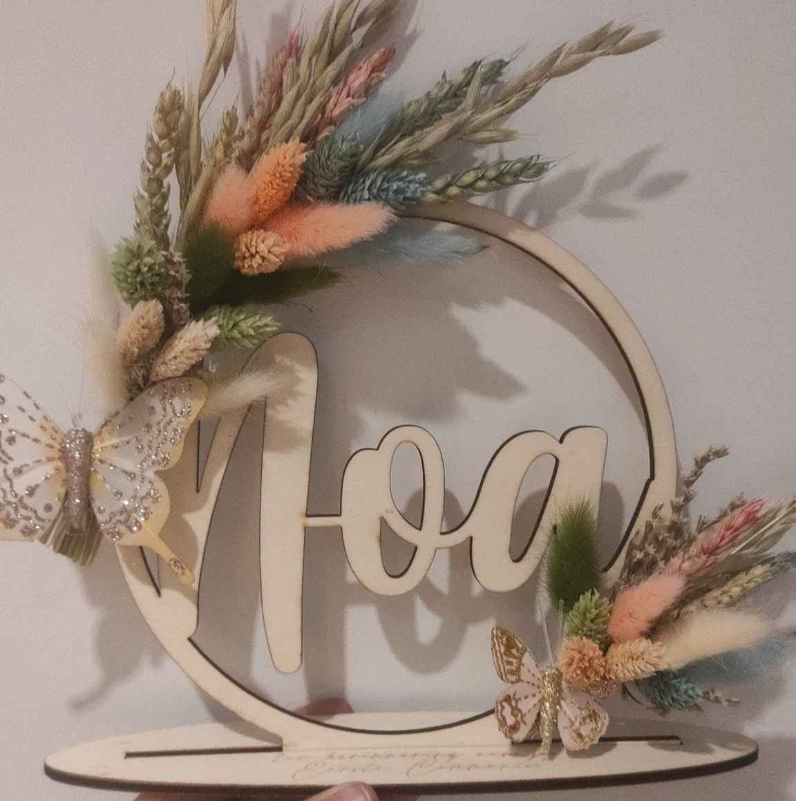 Flowerhoop Middel | Naamcirkel gepersonaliseerd