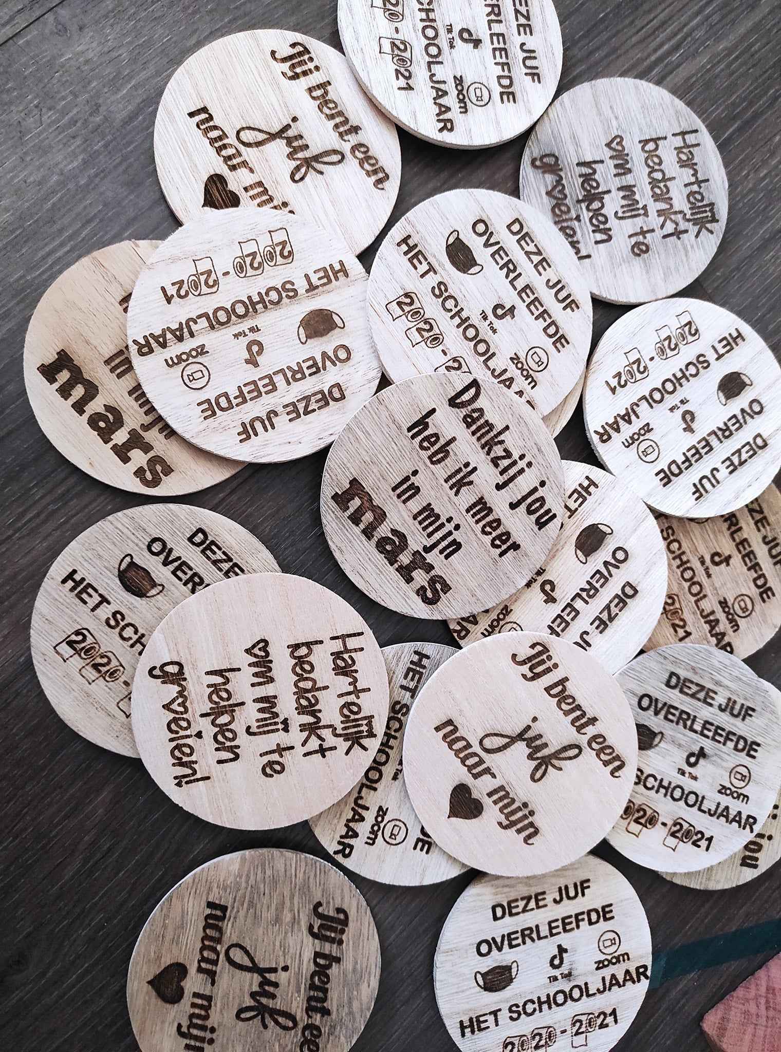 Metalen Potje met Houten deksel | Gepersonaliseerd