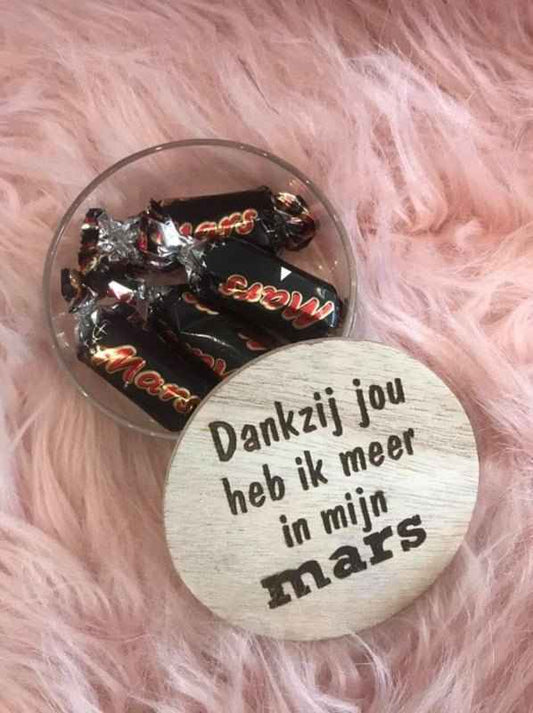Metalen Potje met Houten deksel | Gepersonaliseerd
