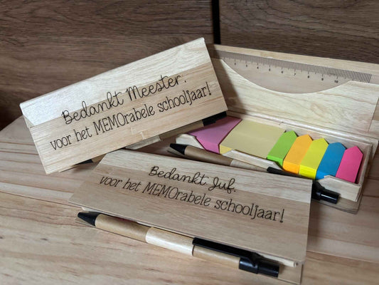 Set Memoblaadjes | Gepersonaliseerd met tekst naar keuze