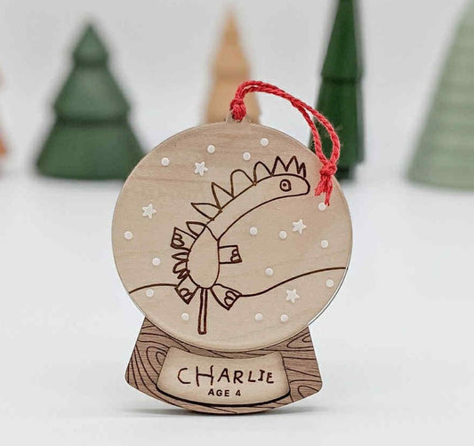 Snowglobe Tekening Kind | Gepersonaliseerd